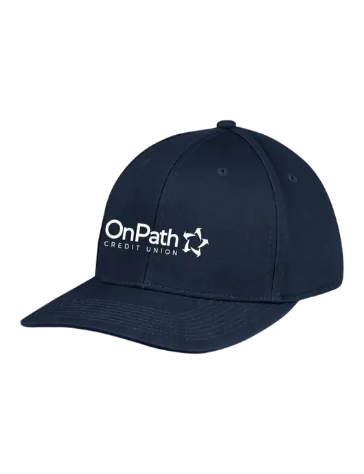 Premium Modern Structured Twill Navy Snapback Cap w/OnPath Logo