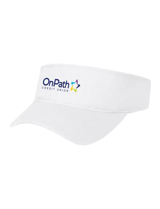 White Cap Visor w/OnPath Logo