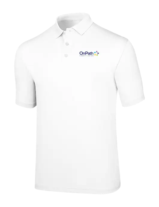 Callaway Opti-Dri White Chev Polo w/OnPath Logo