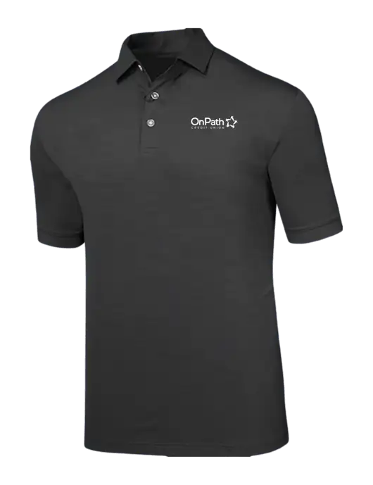 Callaway Black Fashion Tonal Polo w/OnPath Logo