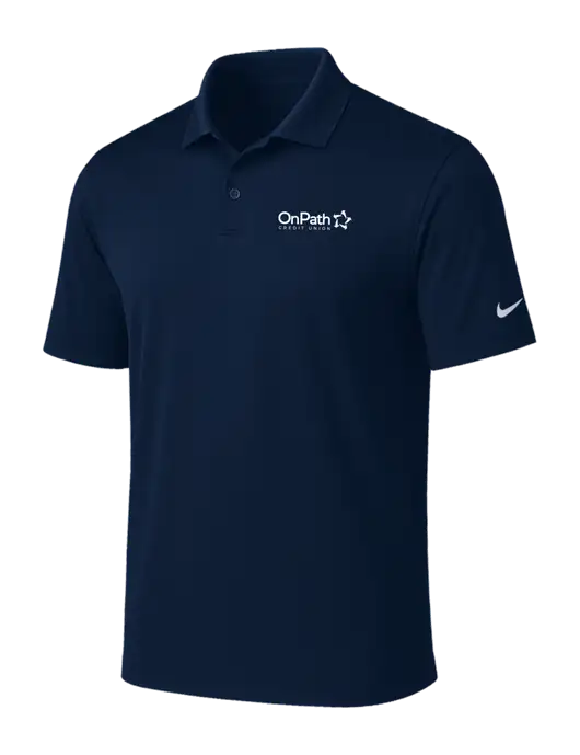 NIKE Navy Victory Solid Polo w/OnPath Logo