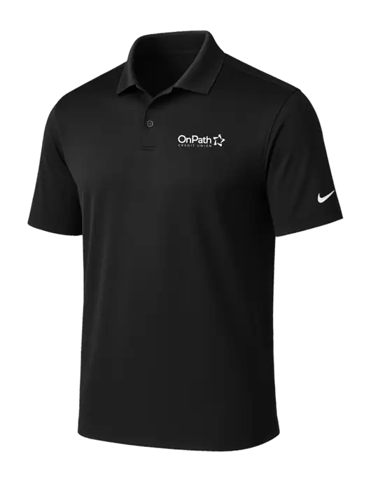 NIKE Black Victory Solid Polo w/OnPath Logo