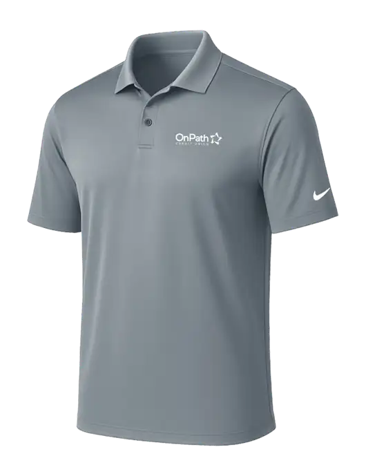 NIKE Medium Grey Victory Solid Polo w/OnPath Logo