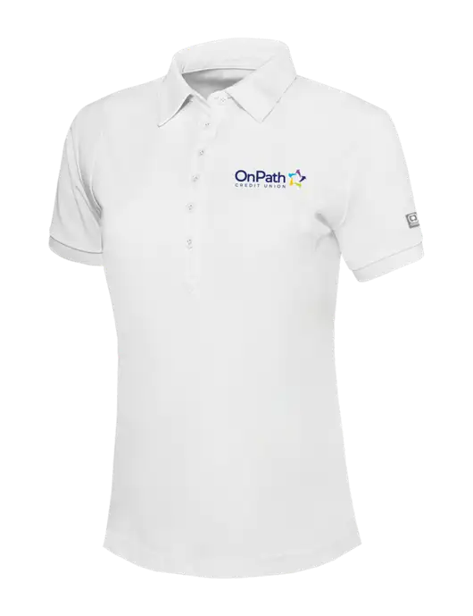 OGIO Womens Bright White Jewel Polo w/OnPath Logo