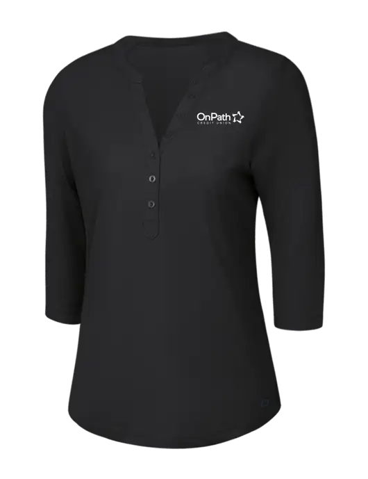 OGIO Blacktop Jewel Henley w/OnPath Logo
