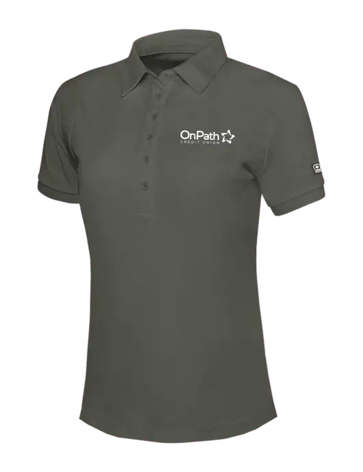 OGIO Womens Medium Grey Jewel Polo w/OnPath Logo