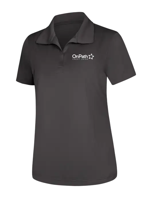 Womens Dark Grey Micropique Sport-Wick Polo w/OnPath Logo