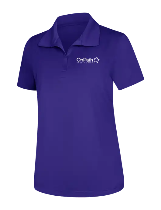 Womens Purple Micropique Sport-Wick Polo w/OnPath Logo