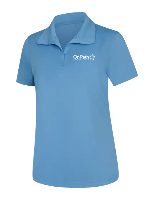 Womens Carolina Blue Micropique Sport-Wick Polo w/OnPath Logo
