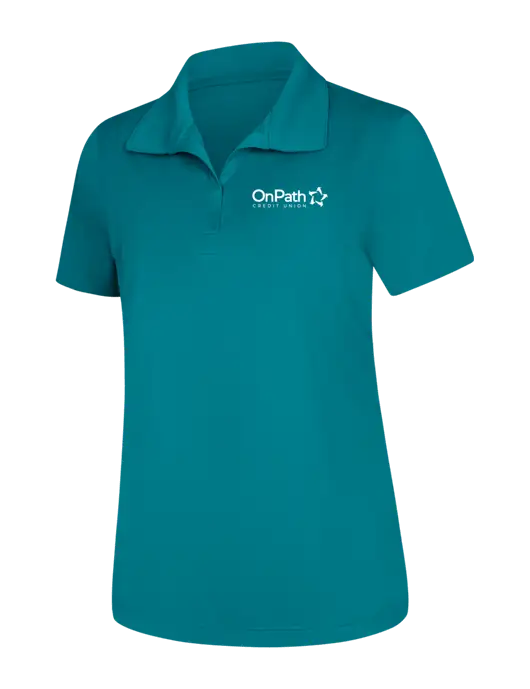 Womens Dark Sapphire Micropique Sport-Wick Polo w/OnPath Logo