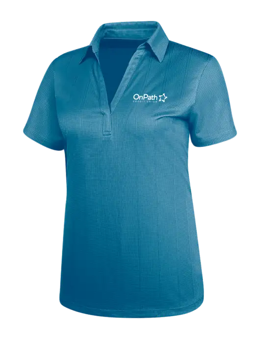 Carolina Blue Womens Performance Fine Jacquard Polo w/OnPath Logo