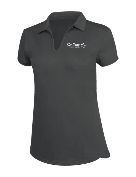 Womens Charcoal Trace Heather Polo w/OnPath Logo