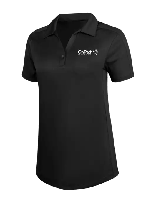 Womens Black Diamond Jacquard Polo w/OnPath Logo