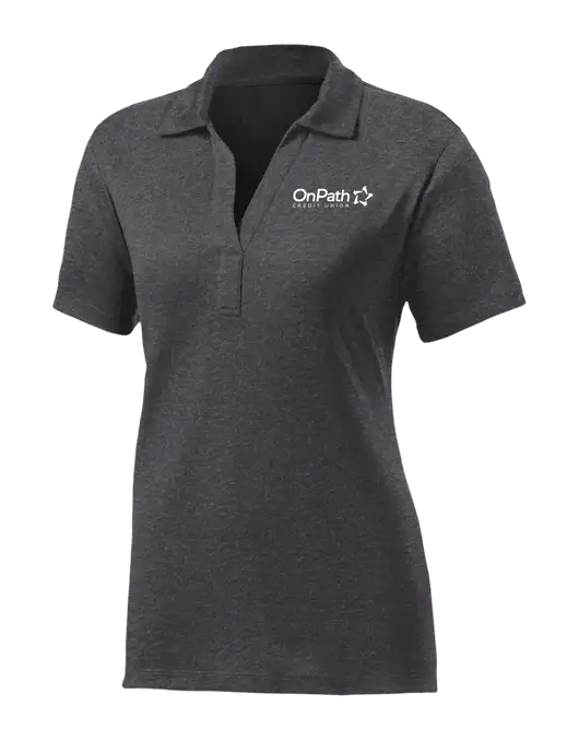 Womens Dark Grey Heather Contender Polo w/OnPath Logo