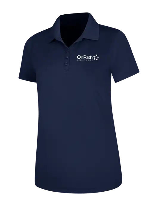 Dark Navy Womens Dry Zone UV Mesh Polo w/OnPath Logo