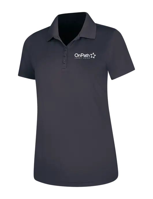 Dark Grey Womens Dry Zone UV Mesh Polo w/OnPath Logo