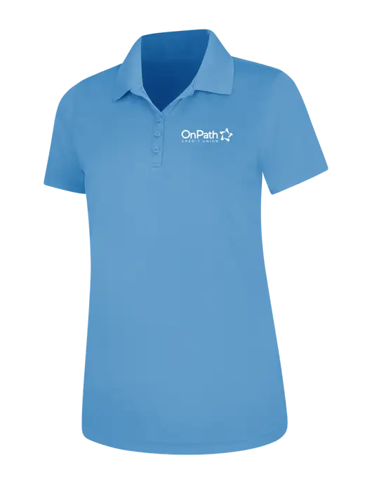 Carolina Blue Womens Dry Zone UV Mesh Polo w/OnPath Logo