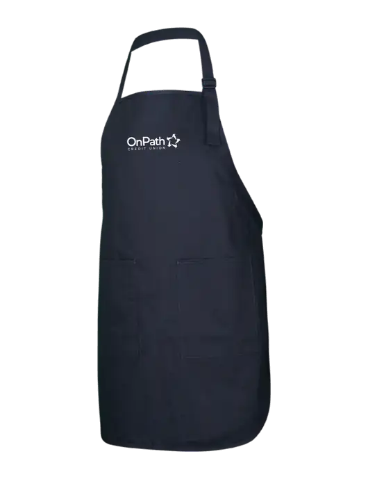 Full-Length Black Apron With Pockets w/OnPath Logo