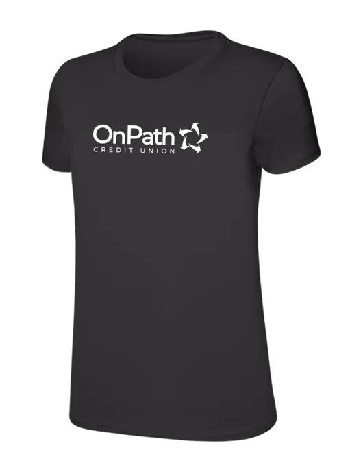 Womens Ring Spun Charcoal 4.5 oz T-Shirt w/OnPath Logo