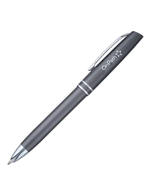 Gunmetal Anguilla Black Ink Pen w/OnPath Logo