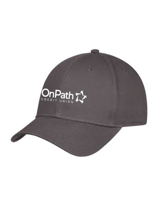 Charcoal Structured Cap Hook & Loop w/OnPath Logo