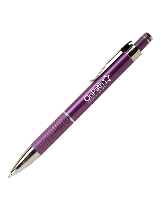 Diamond Etched Purple Pen - Black Ink w/OnPath Logo