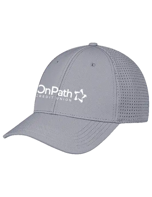 Grey Performance Stretchable Cap Hook & Loop w/OnPath Logo
