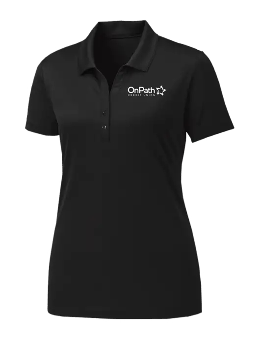 Womens Black PosiCharge Competitor Polo w/OnPath Logo