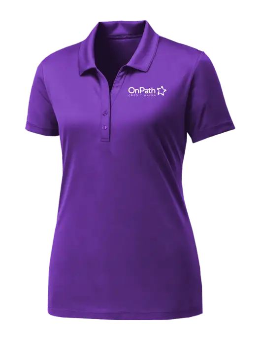 Womens Purple PosiCharge Competitor Polo w/OnPath Logo