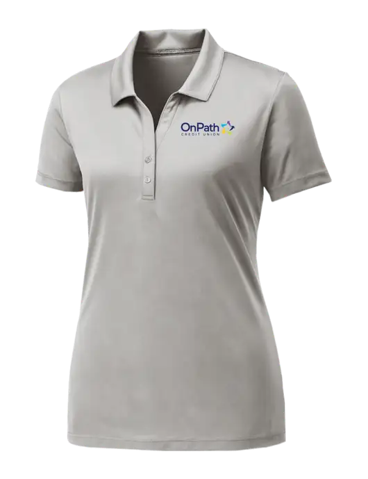 Womens Very Light Grey PosiCharge Competitor Polo w/OnPath Logo