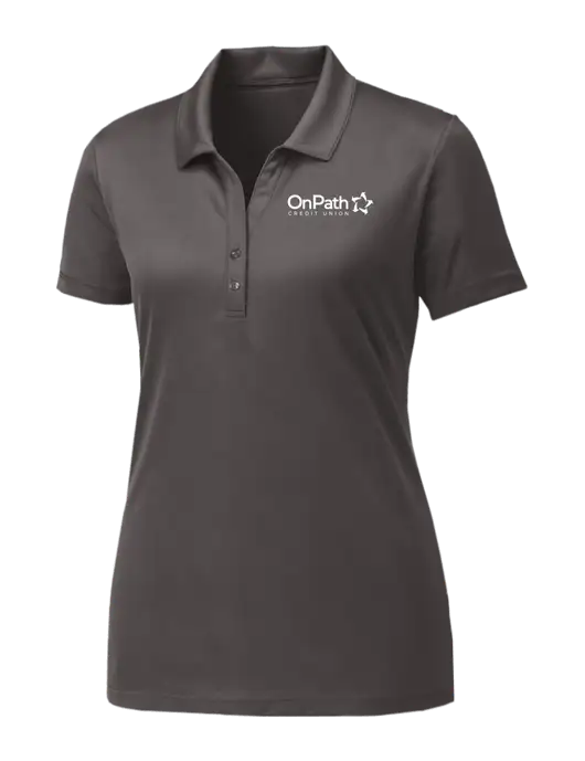 Womens Dark Grey PosiCharge Competitor Polo w/OnPath Logo