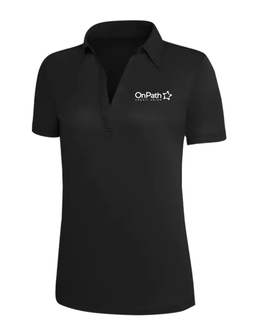 Black Silk Touch Womens Performance Polo w/OnPath Logo