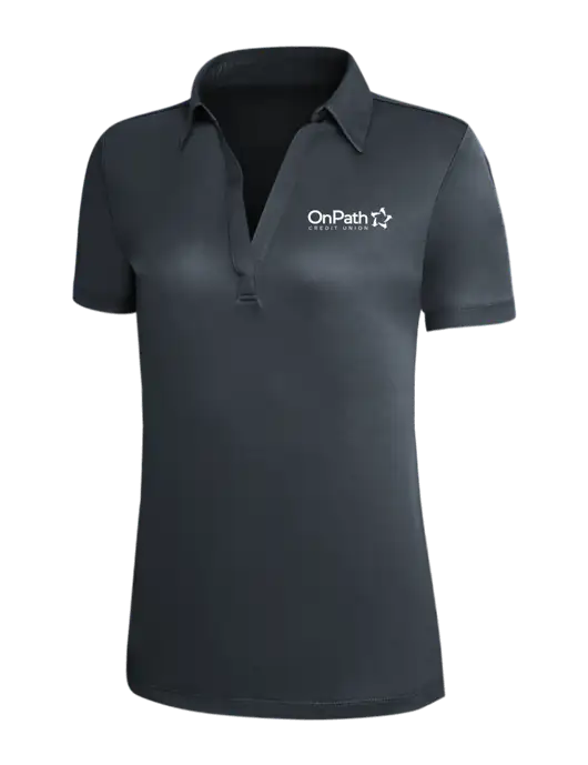 Dark Grey Silk Touch Womens Performance Polo w/OnPath Logo