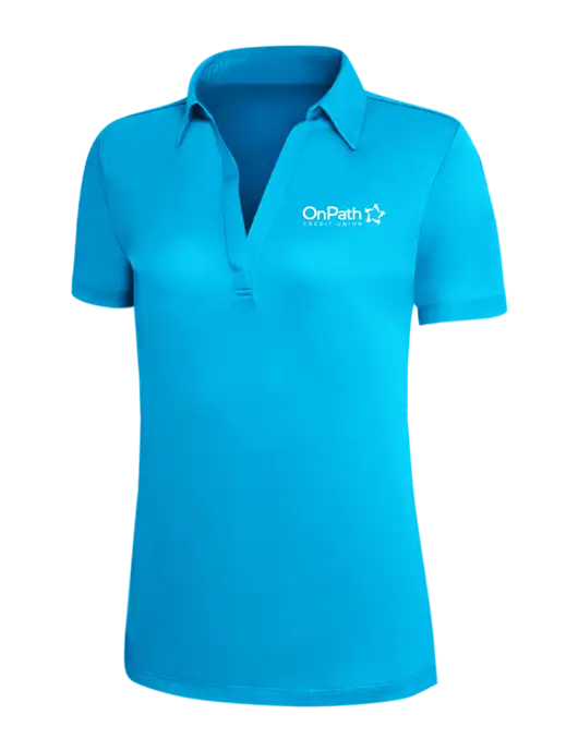 Sapphire Blue Silk Touch Womens Performance Polo w/OnPath Logo