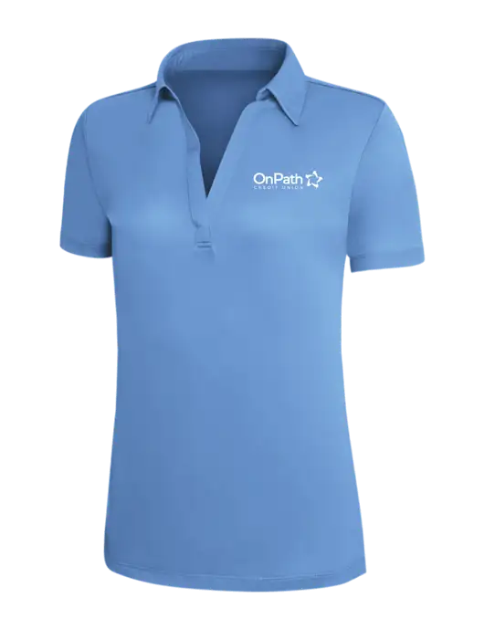 Carolina Blue Silk Touch Womens Performance Polo w/OnPath Logo