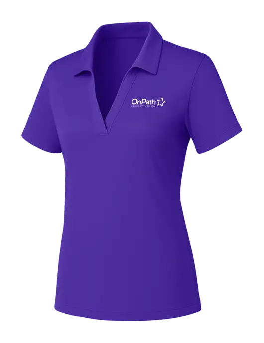 Womens Purple PosiCharge RacerMesh Polo w/OnPath Logo