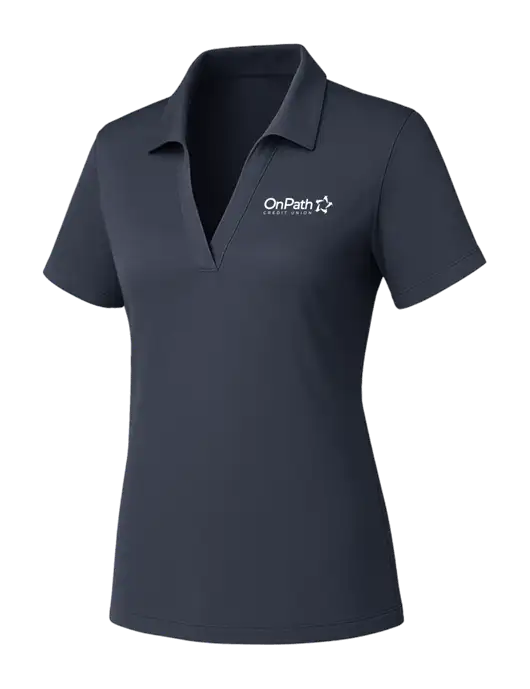 Womens Dark Grey PosiCharge RacerMesh Polo w/OnPath Logo