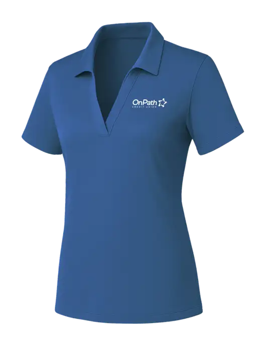 Womens Slate Blue PosiCharge RacerMesh Polo w/OnPath Logo