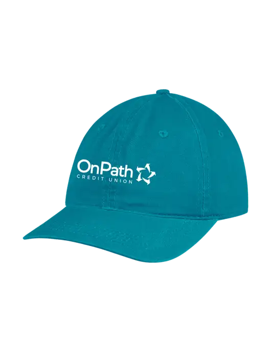 Garment Washed Unstructured Twill Sapphire Cap w/OnPath Logo