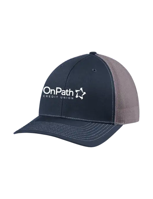 Richardson Adjustable Snapback Original 112 Trucker Cap Navy w/Charcoal Mesh w/OnPath Logo
