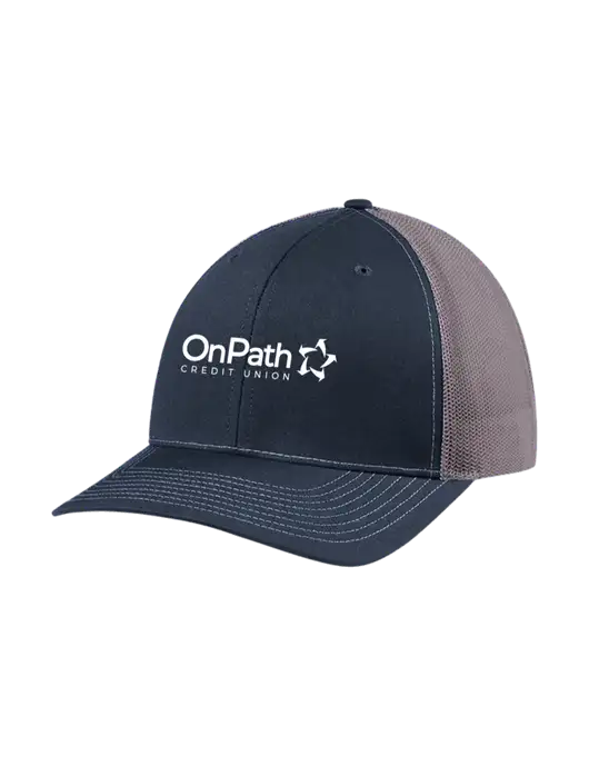 Richardson Adjustable Snapback Original 112 Trucker Cap Navy w/Charcoal Mesh w/OnPath Logo