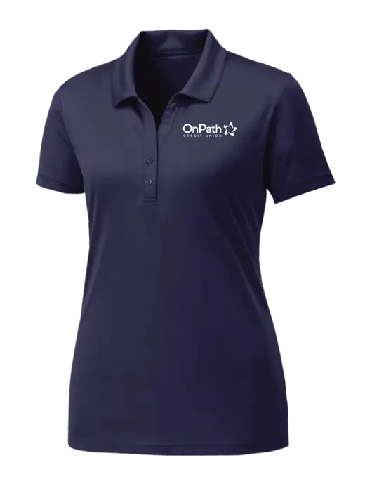 Womens Navy PosiCharge Competitor Polo w/OnPath Logo