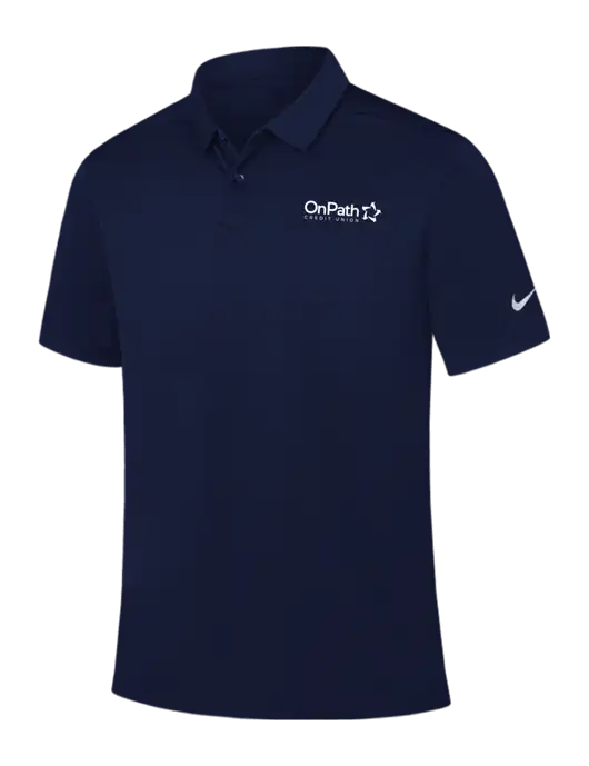 Nike Navy Dry Essential Solid Polo w/OnPath Logo