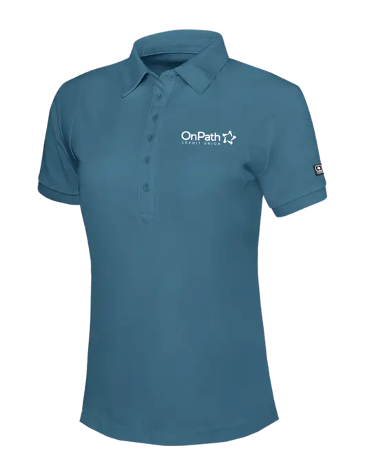 OGIO Womens Light Slate Blue Jewel Polo w/OnPath Logo