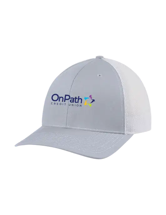 Richardson Adjustable Snapback Original 112 Trucker Cap Light Heather Grey w/White Mesh w/OnPath Logo