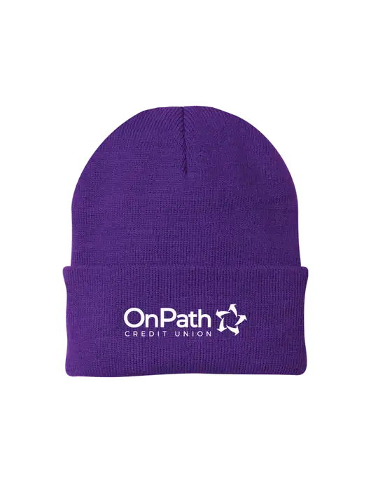 Purple Knit Cap w/OnPath Logo