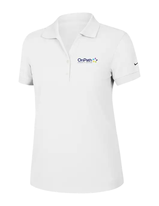 Nike Womens Dri-FIT Classic White Polo w/OnPath Logo