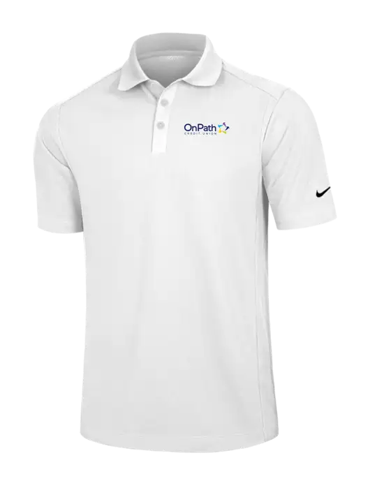 Nike White Dri-FIT Classic Polo w/OnPath Logo