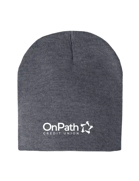 Dark Grey Heather Element Knit Beanie w/OnPath Logo