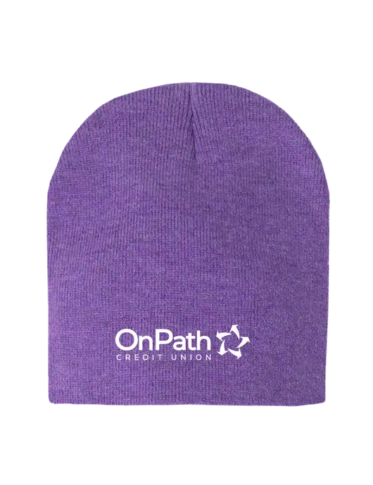 Purple Heather Element Knit Beanie w/OnPath Logo